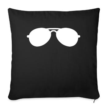 Lunettes de soleil - Housse de coussin décorative 45 x 45 cm - noir - Devant