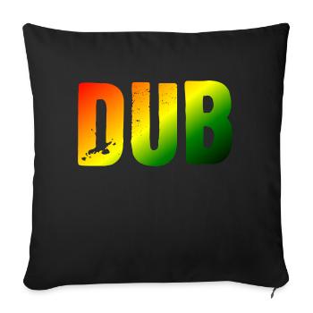 DUB - Housse de coussin décorative 45 x 45 cm - noir - Devant