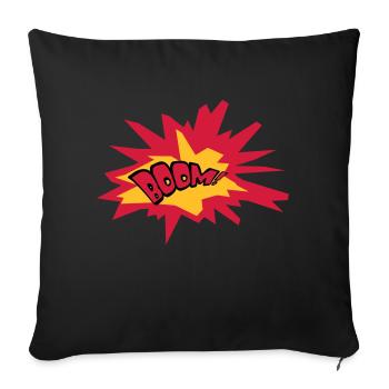 boom text feuer flamme heiss tnt dynamit explodier - Sofakissenbezug 45 x 45 cm - Schwarz - Vorne