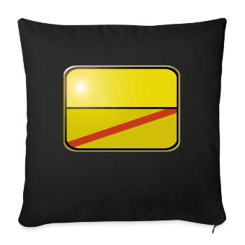 Blank signpost - Sofa pillowcase 17,3'' x 17,3'' (45 x 45 cm) - black - Front