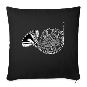 Music instrument - Sofa pillowcase 17,3'' x 17,3'' (45 x 45 cm) - black - Front