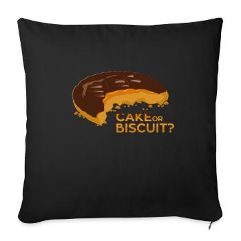 Cake or Biscuit - Sofa pillowcase 17,3'' x 17,3'' (45 x 45 cm) - black - Front