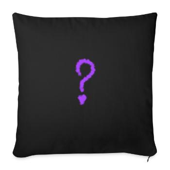 Conception des points d’interrogation violet - Housse de coussin décorative 45 x 45 cm - noir - Devant