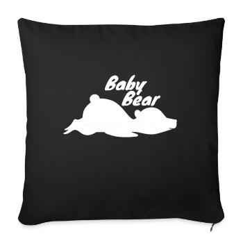 Family Baby Bear Grunge - Gift Idea - Sofa pillowcase 17,3'' x 17,3'' (45 x 45 cm) - black - Front