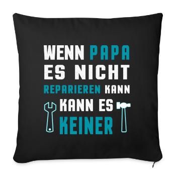 Best Dad Saying Funny Funny Fun Gift Idea - Sofa pillowcase 17,3'' x 17,3'' (45 x 45 cm) - black - Front