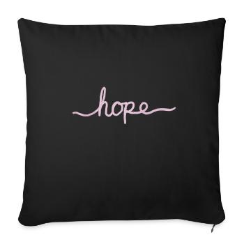 hope - Sofakissenbezug 45 x 45 cm - Schwarz - Vorne