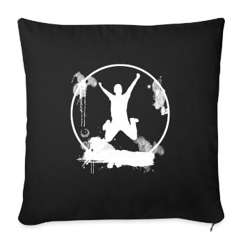 Joie de vivre Joy White - Housse de coussin décorative 45 x 45 cm - noir - Devant