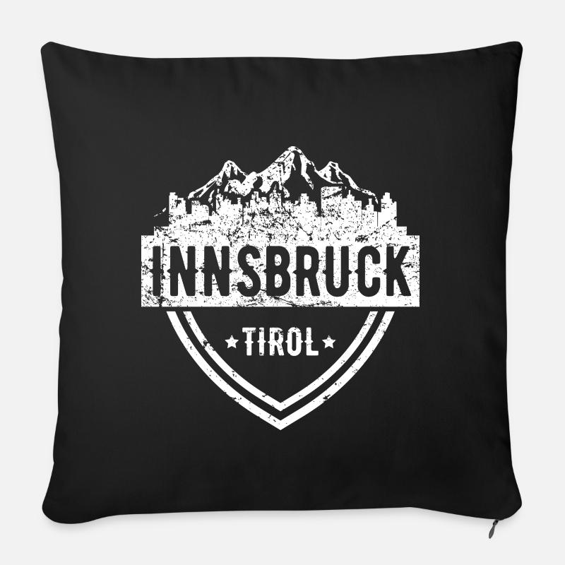 INNSBRUCK - Sofakissenbezug 45 x 45 cm - Schwarz