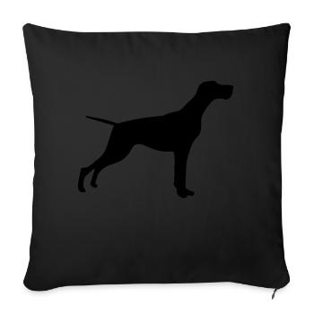 Dogue - Housse de coussin décorative 45 x 45 cm - noir - Devant