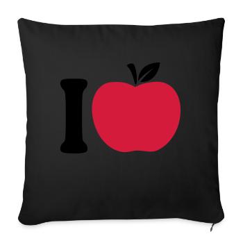 I Love Apple - Sofa pillowcase 17,3'' x 17,3'' (45 x 45 cm) - black - Front