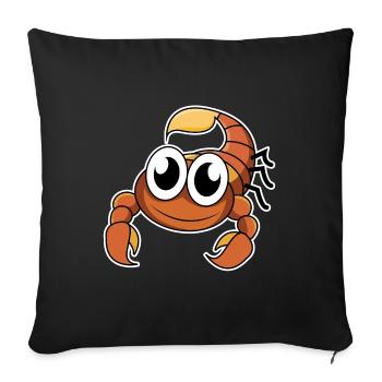 Drôle de scorpion - Housse de coussin décorative 45 x 45 cm - noir - Devant