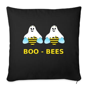 Boo Bees Ghost Bees Halloween Gift Idea - Sofa pillowcase 17,3'' x 17,3'' (45 x 45 cm) - black - Front
