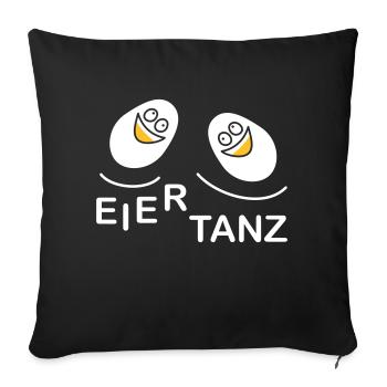 Eiertanz - Sofakissenbezug 45 x 45 cm - Schwarz - Vorne