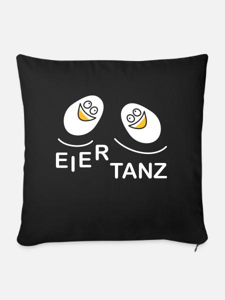 Eiertanz - Sofakissenbezug 45 x 45 cm - Schwarz