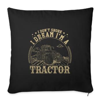 tractor - Sofa pillowcase 17,3'' x 17,3'' (45 x 45 cm) - black - Front