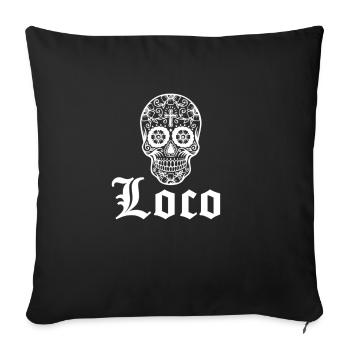 Skull Loco Skull - Sofa pillowcase 17,3'' x 17,3'' (45 x 45 cm) - black - Front