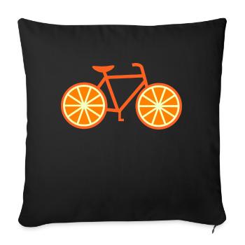 Bicycle orange - Sofa pillowcase 17,3'' x 17,3'' (45 x 45 cm) - black - Front