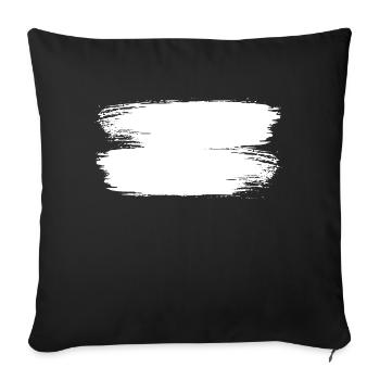 coup de pinceau fond Distressed traits - Housse de coussin décorative 45 x 45 cm - noir - Devant