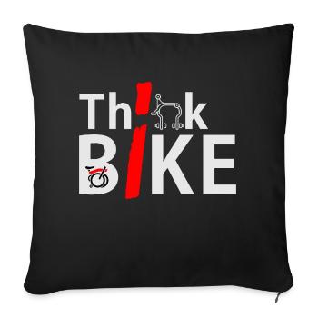 CHAINSTORY x Think Bike.... Brompton - Sofa pillowcase 17,3'' x 17,3'' (45 x 45 cm) - black - Front