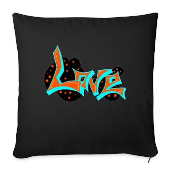 Love art - Sofa pillowcase 17,3'' x 17,3'' (45 x 45 cm) - black - Front