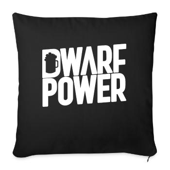 dwarf power - Sofa pillowcase 17,3'' x 17,3'' (45 x 45 cm) - black - Front