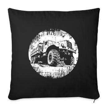 Kraz Truck GDR OSTALGIE - Sofa pillowcase 17,3'' x 17,3'' (45 x 45 cm) - black - Front