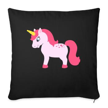 Licorne - licorne - Housse de coussin décorative 45 x 45 cm - noir - Devant