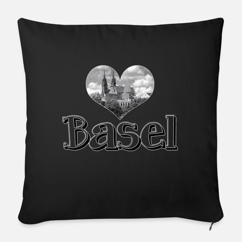 Basler Münster - Sofakissenbezug 45 x 45 cm - Schwarz