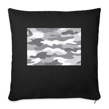 Schnee Camo - Sofakissenbezug 45 x 45 cm - Schwarz - Vorne