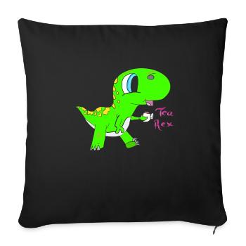 Tee Rex - Sofakissenbezug 45 x 45 cm - Schwarz - Vorne