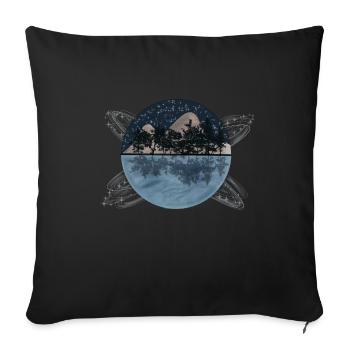 Frappé par la foudre - Rêveur - Housse de coussin décorative 45 x 45 cm - noir - Devant