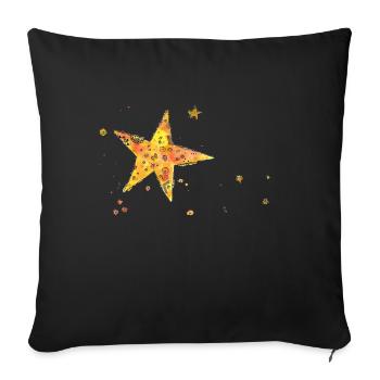 Étoiles - Housse de coussin décorative 45 x 45 cm - noir - Devant