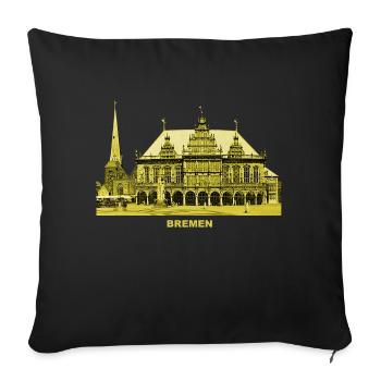 Bremen Town Hall Roland Hanseatic City Germany - Sofa pillowcase 17,3'' x 17,3'' (45 x 45 cm) - black - Front