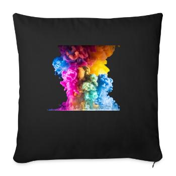 Bunte Wolken - Sofakissenbezug 45 x 45 cm - Schwarz - Vorne