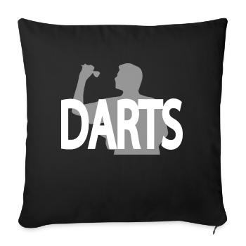 Fléchettes - Housse de coussin décorative 45 x 45 cm - noir - Devant
