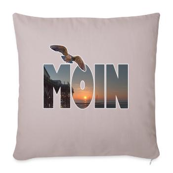 Moin (motif: Saint Peter Ording) - Housse de coussin décorative 45 x 45 cm - taupe clair - Devant