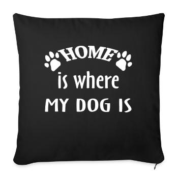 Hund Dog - Sofakissenbezug 45 x 45 cm - Schwarz - Vorne