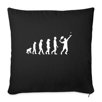 Tennis Evolution - Sofakissenbezug 45 x 45 cm - Schwarz - Vorne