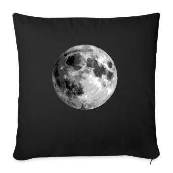 Moon - Sofa pillowcase 17,3'' x 17,3'' (45 x 45 cm) - black - Front