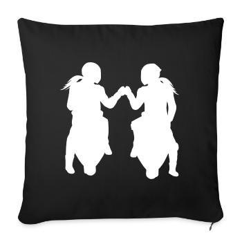 Girlfriends Biker Buddys Girls Motorcyclist - Sofa pillowcase 17,3'' x 17,3'' (45 x 45 cm) - black - Front