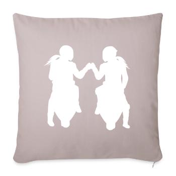 Girlfriends Biker Buddys Girls Motorcyclist - Sofa pillowcase 17,3'' x 17,3'' (45 x 45 cm) - light taupe - Front