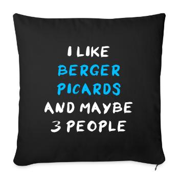 Berger Picard Berger de Picardie - Sofa pillowcase 17,3'' x 17,3'' (45 x 45 cm) - black - Front