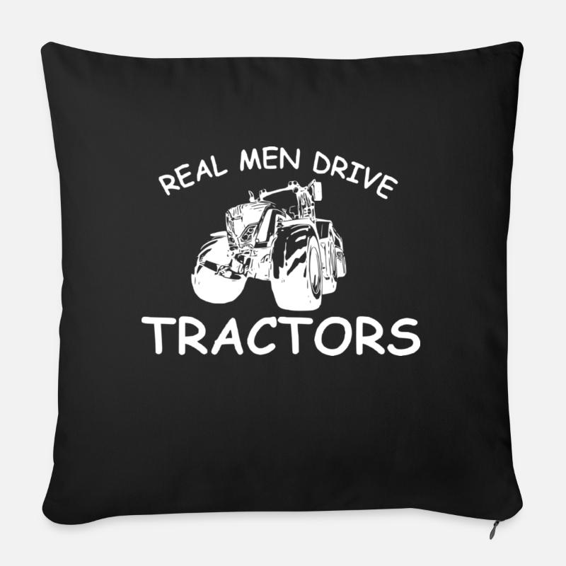 Traktor - Sofakissenbezug 45 x 45 cm - Schwarz