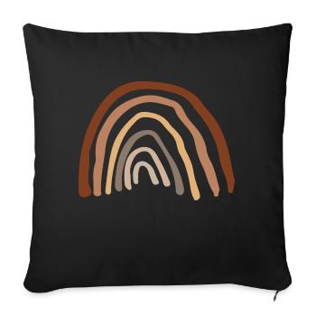 Rainbow - Sofa pillowcase 17,3'' x 17,3'' (45 x 45 cm) - black - Front