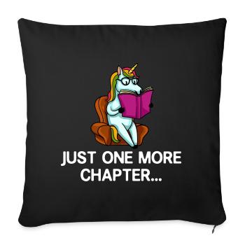 Read Unicorn Librarian Reader Book Books - Sofa pillowcase 17,3'' x 17,3'' (45 x 45 cm) - black - Front