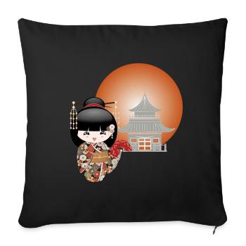 soleil couchant - Housse de coussin décorative 45 x 45 cm - noir - Devant