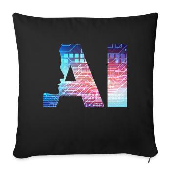 Artificial Intelligence - Sofa pillowcase 17,3'' x 17,3'' (45 x 45 cm) - black - Front