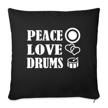 Rock and Roll Rock Music - Sofa pillowcase 17,3'' x 17,3'' (45 x 45 cm) - black - Front