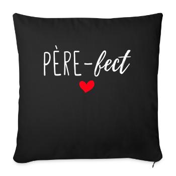 père-fect - Housse de coussin décorative 45 x 45 cm - noir - Devant
