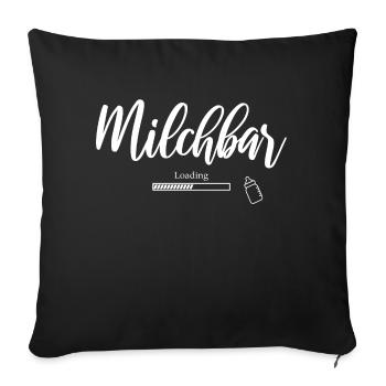 Milchbar Ladebalken Milchflasche Baby Milchnahrung - Sofakissenbezug 45 x 45 cm - Schwarz - Vorne